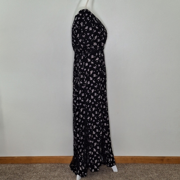 Forever 21 Plus Black Floral Lace Maxi Dress Size 0X - Picture 5 of 15